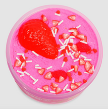Load image into Gallery viewer, Peachybbies Strawberry Ice Cream Cloud Dough Slime
