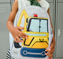 Load image into Gallery viewer, State Bags Nylon Puffer Kane Mini Backpack Construction Truck
