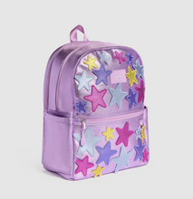 Load image into Gallery viewer, State Bags Metallic Kane Double Pocket Backpack 3D Stars

