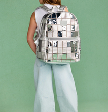 Load image into Gallery viewer, State Bags Metallic Kane Double Pocket Backpack Discoball
