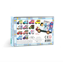 Load image into Gallery viewer, Eeboo Trucks and a Bus Little Memory &amp; Matching Game
