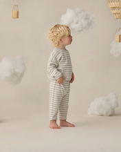 Laden Sie das Bild in den Galerie-Viewer, Quincy Mae Waffel-Pullover-Set Himmel-Streifen
