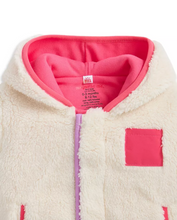 Laden Sie das Bild in den Galerie-Viewer, Magnetic Me Cream Striped Sherpa Jacket
