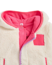 Laden Sie das Bild in den Galerie-Viewer, Magnetic Me Cream Striped Sherpa Jacket
