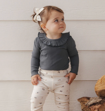 Load image into Gallery viewer, Rylee + Cru Ruffle Collar Bodysuit Midnight
