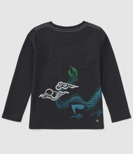Laden Sie das Bild in den Galerie-Viewer, Tea Collection Dragon Double-Sided Graphic Tee - Jet Black
