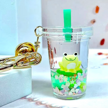Laden Sie das Bild in den Galerie-Viewer, Frog Boba Floaty Keycharm
