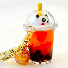 Laden Sie das Bild in den Galerie-Viewer, Panda Boba Tea Schwimmender Schlüsselanhänger
