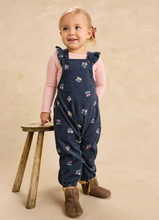 Load image into Gallery viewer, Tea Collection Ruffle Baby Overalls, Midnight Posy
