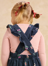 Load image into Gallery viewer, Tea Collection Ruffle Baby Overalls, Midnight Posy
