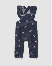 Load image into Gallery viewer, Tea Collection Ruffle Baby Overalls, Midnight Posy
