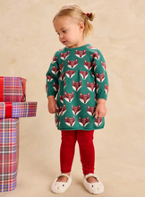 Load image into Gallery viewer, Tea Collection Family Fox Sweater Dress Foxwood Fair Isle

