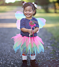 Load image into Gallery viewer, Great Pretenders Neon Rainbow Skirt, Wings &amp; Wand Set
