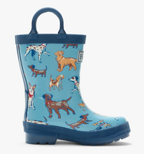Load image into Gallery viewer, Hatley Blue Little Pups Rain Boots
