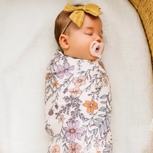 Load image into Gallery viewer, Copper Pearl Flora Swaddle Blanket
