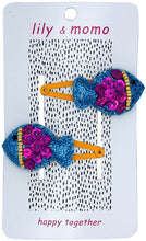 Load image into Gallery viewer, Lily and Momo Shiny Fish Hair Clips- Shiny Blue 👉 ONLINE ONLY
