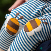 Load image into Gallery viewer, Little Green Radicals Bees Knees Patch Striped Joggers
