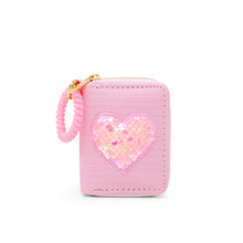 Load image into Gallery viewer, Zomi Gems Sequin Heart Spiral Strap Wallet for Kids
