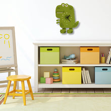 Load image into Gallery viewer, Popclox Dinosaur Pendulum Clock - Wood
