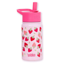 Load image into Gallery viewer, Wildkin Strawberry Patch Stainless Steel Water Bottle – 14 oz
