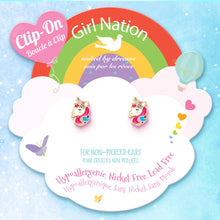 Laden Sie das Bild in den Galerie-Viewer, Girl Nation CLIP ON Cutie Earrings | Unicorn Dreams
