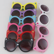 Load image into Gallery viewer, Cat Round Kids Sunglasses
