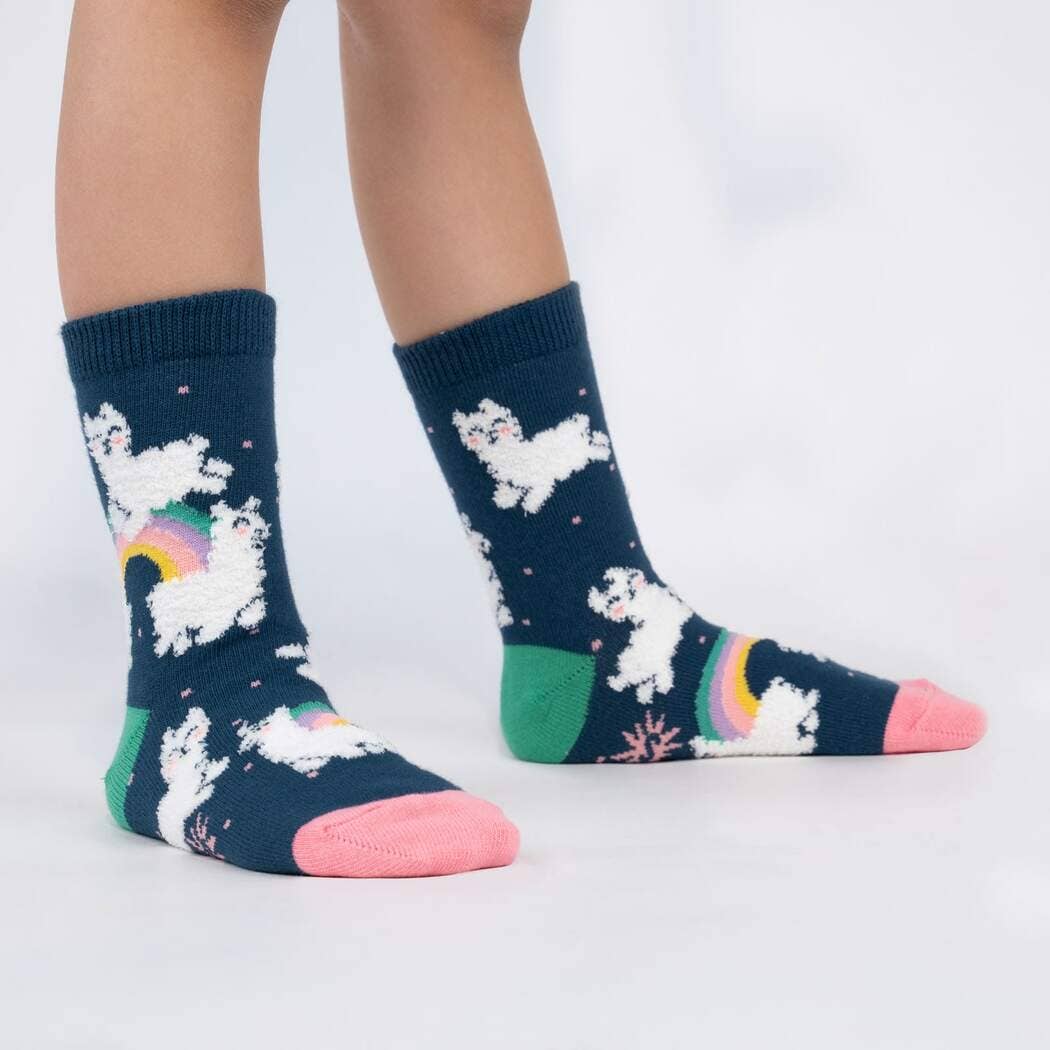 Laden Sie das Bild in den Galerie-Viewer, Sock It to Me Faultier Träume Junior Crew Socken 3er-Pack
