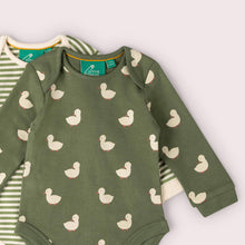Load image into Gallery viewer, Little Green Radicals Olive Ducks Bodysuits, 2-Pack

