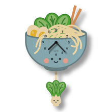 Load image into Gallery viewer, Popclox Ramen Pendulum Clock - Wood
