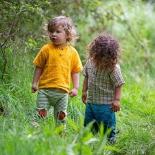 Load image into Gallery viewer, Little Green Radicals Strawberries Knee Patch Striped Joggers
