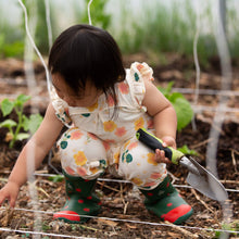 Load image into Gallery viewer, Little Green Radicals Flora Frill Summer Romper
