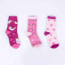 Load image into Gallery viewer, Sock It to Me Look At Me Meow Junior Crew Socks 3-Pack
