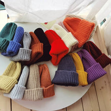 Load image into Gallery viewer, Little Trendy Solid Color Parent-Child Knitted Warm Hat Family Beanies
