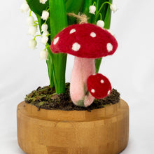 Load image into Gallery viewer, The Winding Road Ornament - Felt Red Spotted Mushroom
