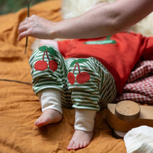 Load image into Gallery viewer, Little Green Radicals Cherry Knee Patch Striped Joggers
