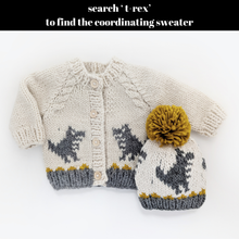 Load image into Gallery viewer, Huggalugs T-Rex Knit Beanie Hat Baby &amp; Kids Size Large 2-6y
