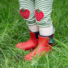 Load image into Gallery viewer, Little Green Radicals Strawberries Knee Patch Striped Joggers
