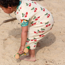 Load image into Gallery viewer, Little Green Radicals Little Cherries Towelling Romper
