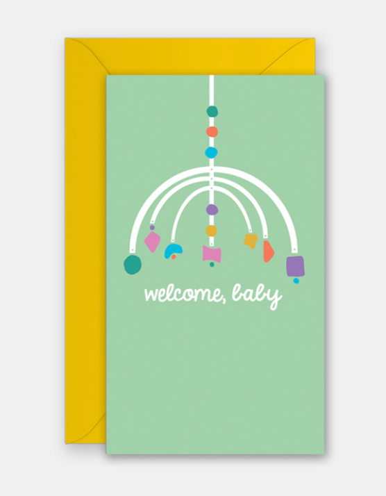 Enclosure Card Welcome Baby Mobile