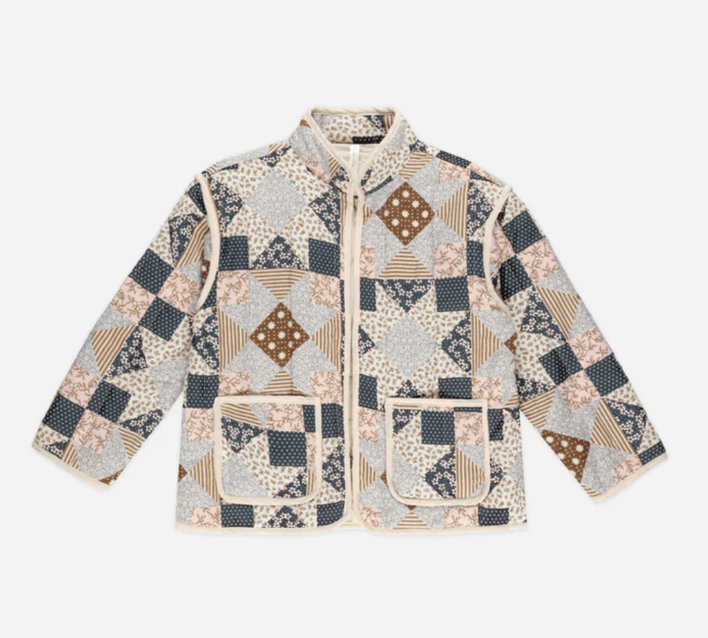 Rylee + Cru Quilted Jacket Patchwork Size 8-9y