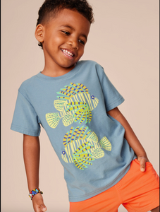 Tea Collection Lionfish Graphic Tee Coronet Blue Size 9-12m