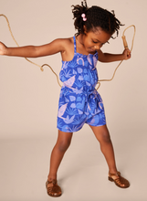 Load image into Gallery viewer, Tea Collection Smocked Sleeveless Romper Frida&#39;s Animales In Tonal Blue
