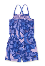 Load image into Gallery viewer, Tea Collection Smocked Sleeveless Romper Frida&#39;s Animales In Tonal Blue
