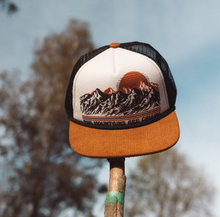 Load image into Gallery viewer, Tiny Whales The Mountains Are Calling Trucker Hat
