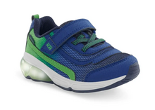 Load image into Gallery viewer, Stride Rite Light Up Surge Bounce Sneaker Navy/Green

