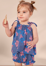 Load image into Gallery viewer, Tea Collection Tie Shoulder Baby Set Wavy Plumeria
