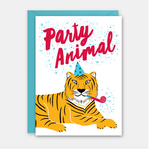 Greeting Card Party Animal Tiger