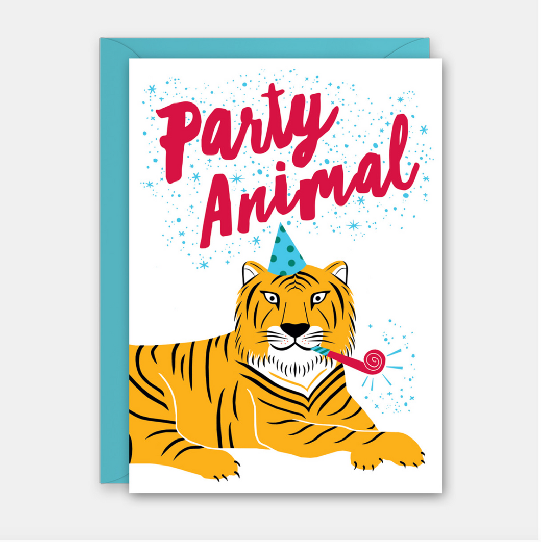 Greeting Card Party Animal Tiger