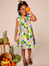 Load image into Gallery viewer, Tea Collection Trapeze Dress Tropical Fruits
