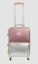 Load image into Gallery viewer, State Bags Metallic Mini Logan Suitcase Pink/Silver
